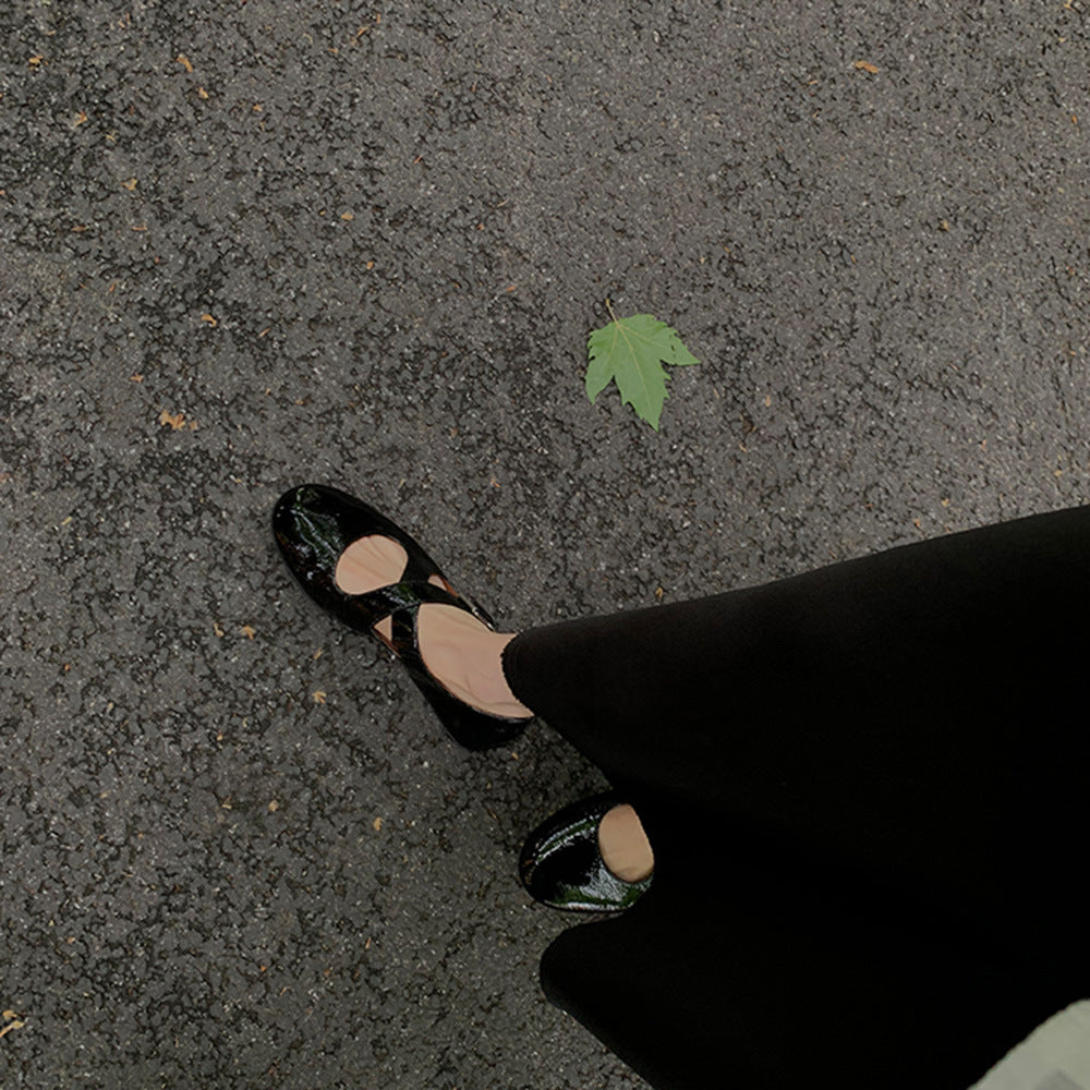 Femme Stilfulde Krydsrem Ballerinas Stilla