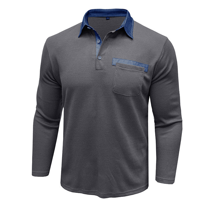 Herrer langærmet polo T-shirt Stilla