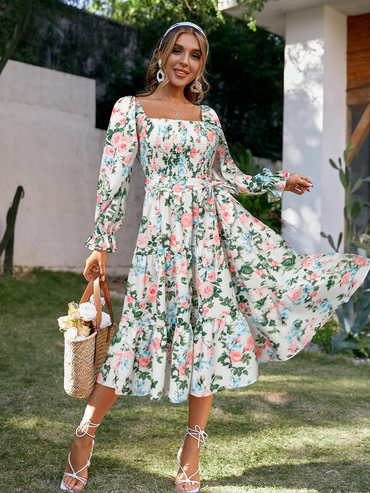Dame Floral Maxi Kjole Stilla