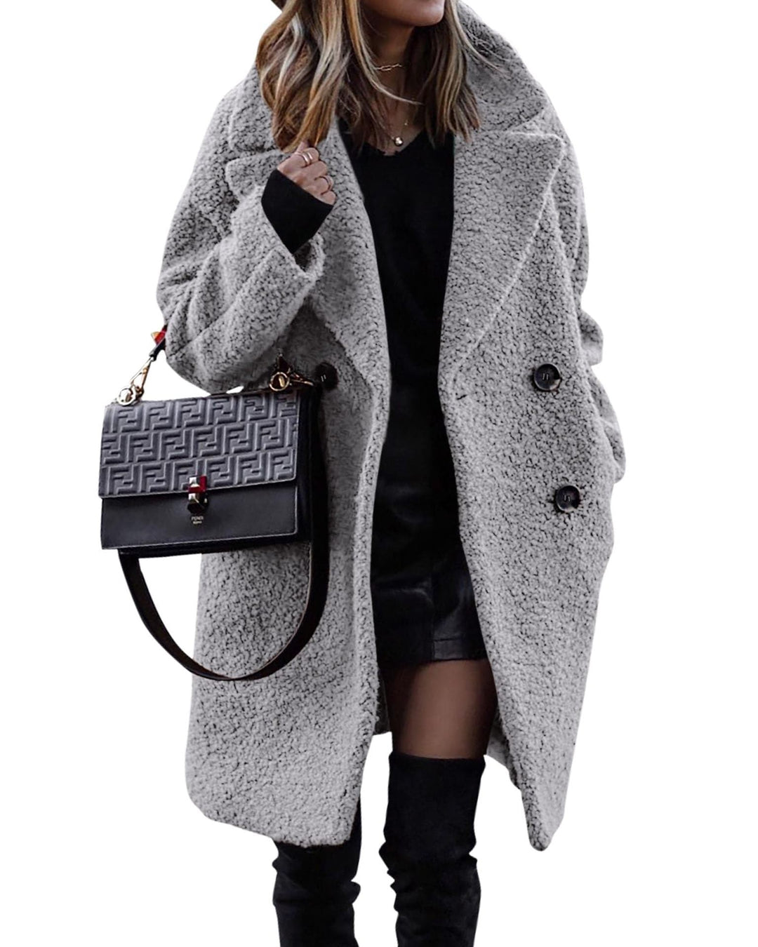 Stilla | Elegant frakke med pelslook