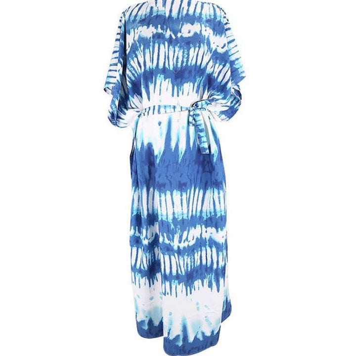 Dame Strandkaftan med afslappet snit og cool farvegradient Stilla
