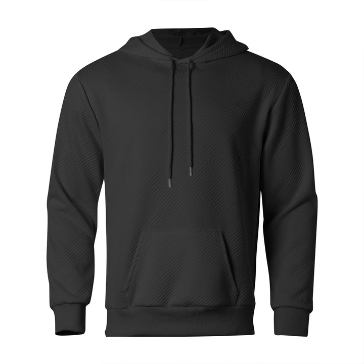 Herre hoodie med struktureret design og praktisk kængurulomme Stilla