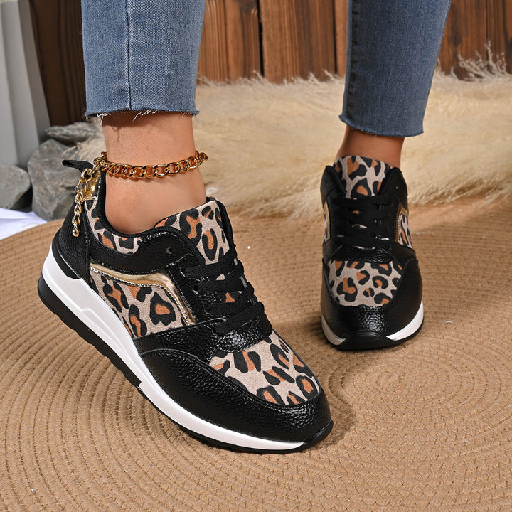 Dame Sporty Sneakers med trendy leopard print og komfortabel dæmpning Stilla