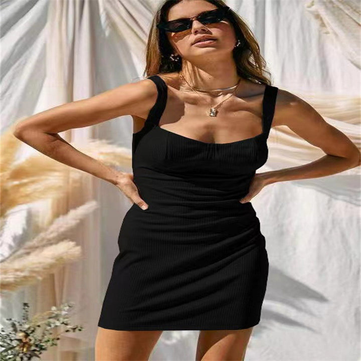 Dame Ribstrik Bodycon Mini Kjole Stilla