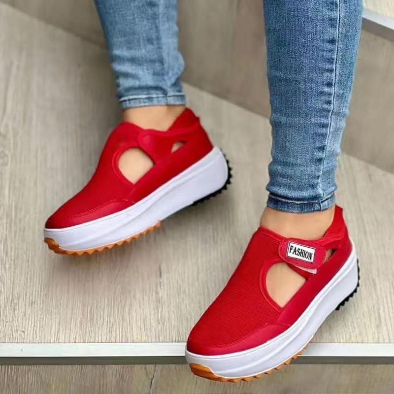 Dame trendy Slip-On sneakers med skridsikker sål og åndbar mesh-overflade Stilla