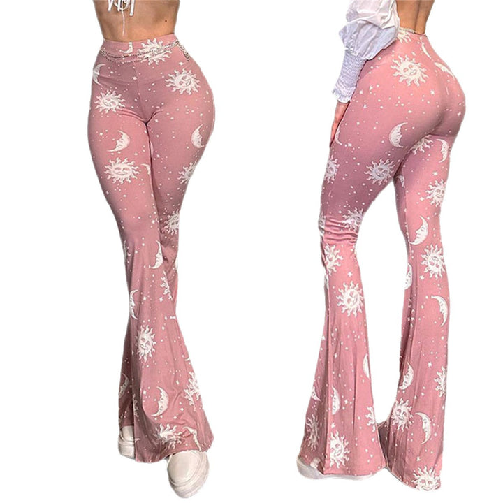 Damer Leggings med sol- og månemotiv Stilla
