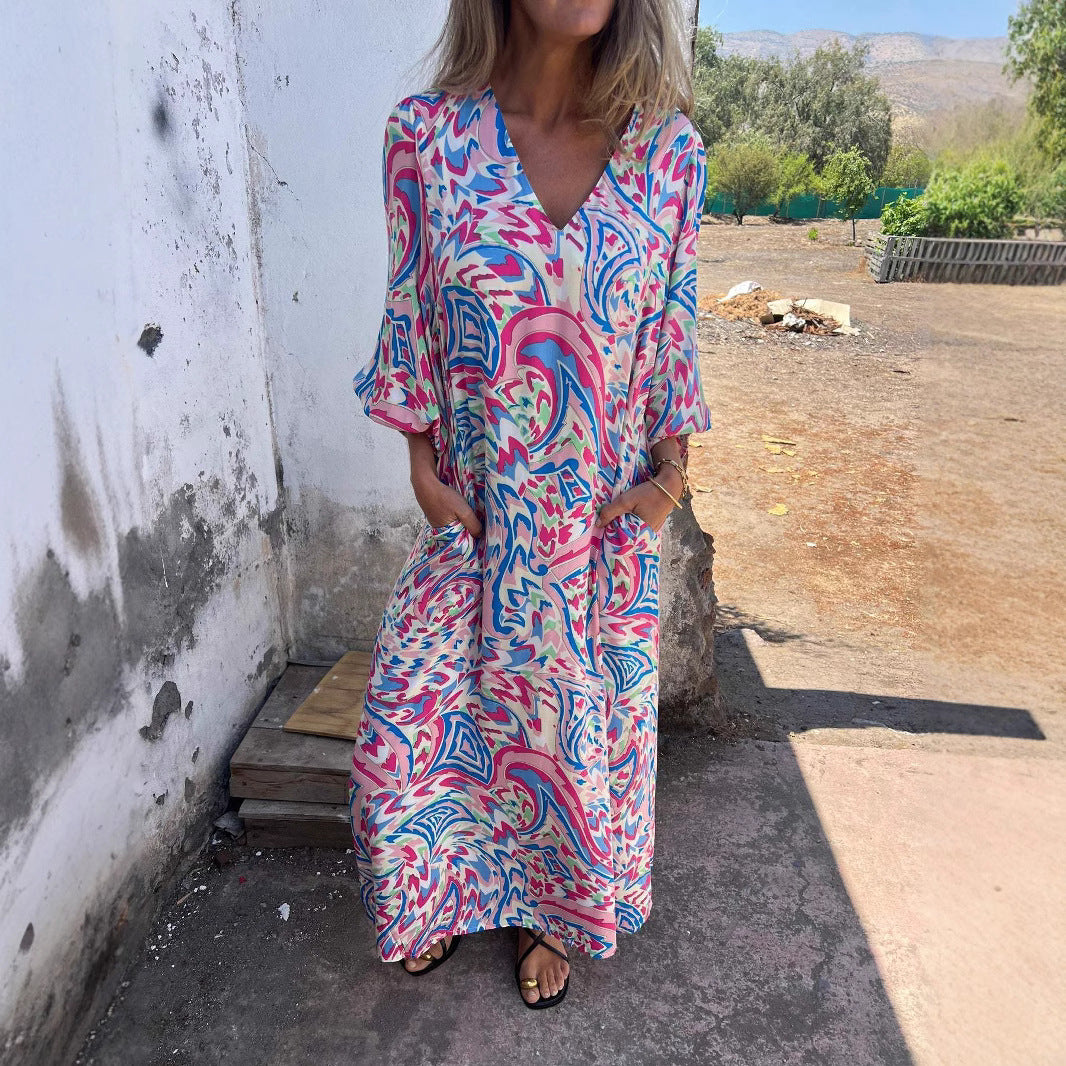 Dame Maxi-kjole i trendy Boho-stil Stilla