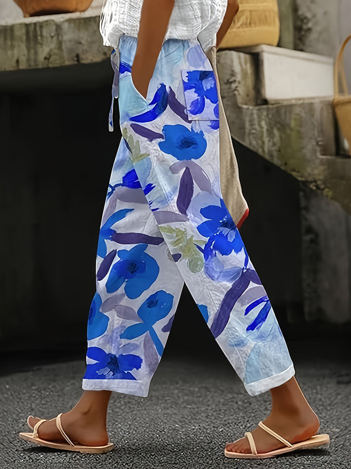 Dame Lette Sommerbukser med blomstret design Stilla
