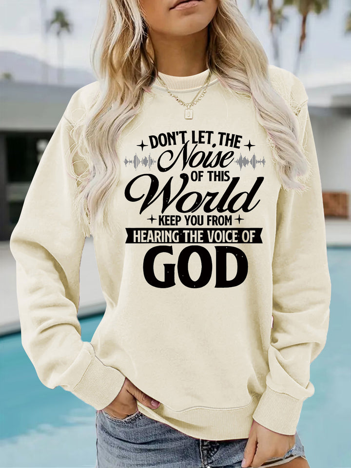 Kvinders sweatshirt med inspirerende print og komfortabel pasform Stilla