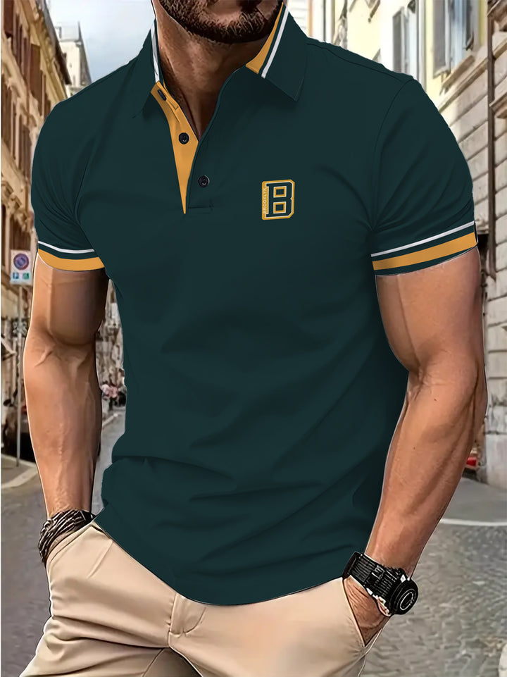 Herrer polo skjorte med kontrasterende detaljer Stilla