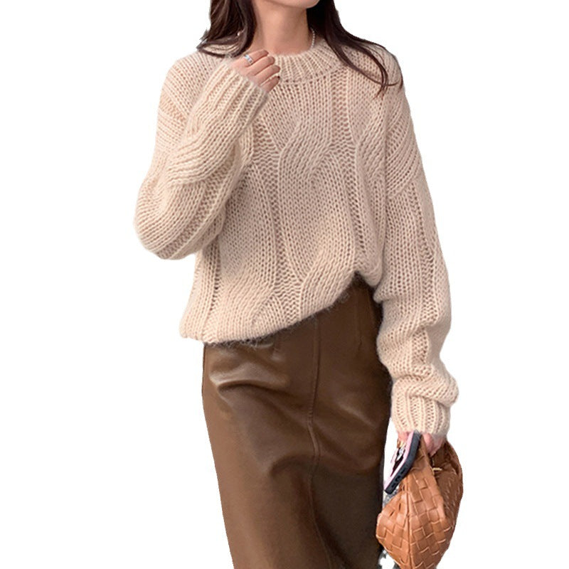 Kvinders chunky striktrøje med elegant design og afslappet pasform Stilla