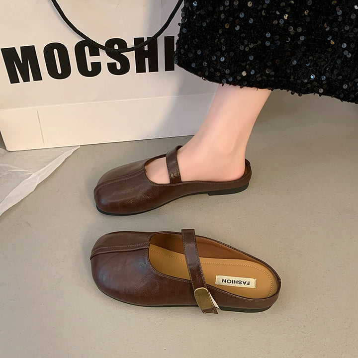 Dame elegante Slingback Mules med moderne remdesign og komfortabel blokhæl Stilla