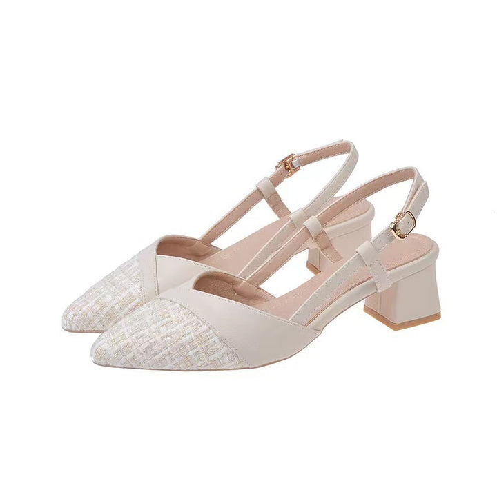 Dame Slingback-pumps med elegant spids-design og komfortabel rem Stilla