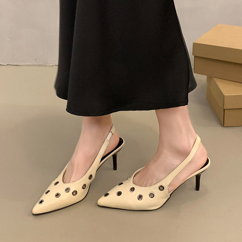 Dame Slingback-pumper med spids og hæl-detalje Stilla