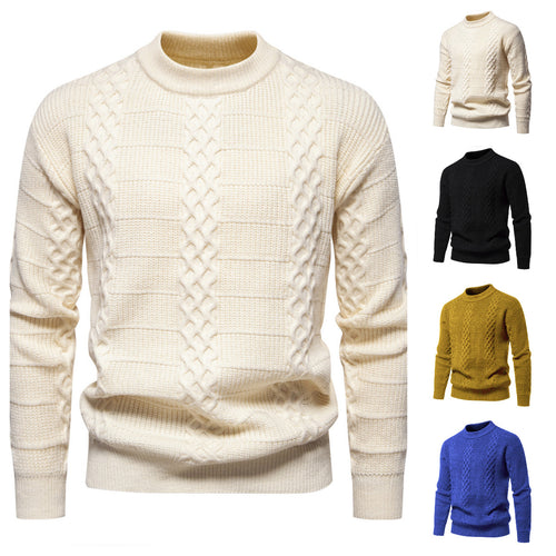 Herre Struktureret Kabelstrik Pullover Sweater Stilla 1749703919