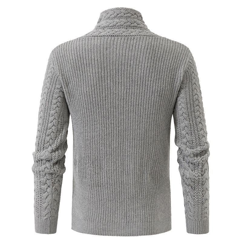 Herre Høj kvalitet Kabel strik Pullover Sweater Stilla