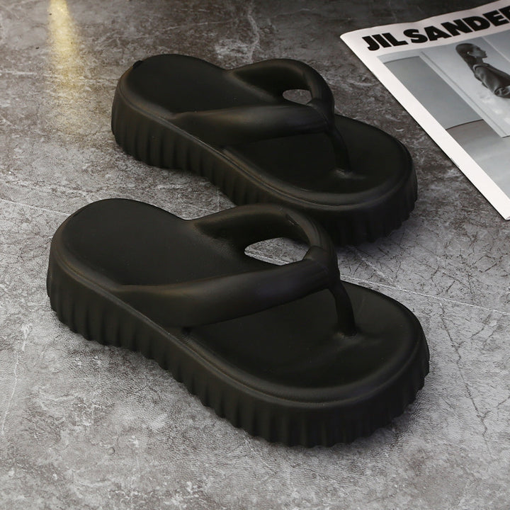 Dame Plattform Flip-Flops med skridsikker sål og ergonomisk design Stilla