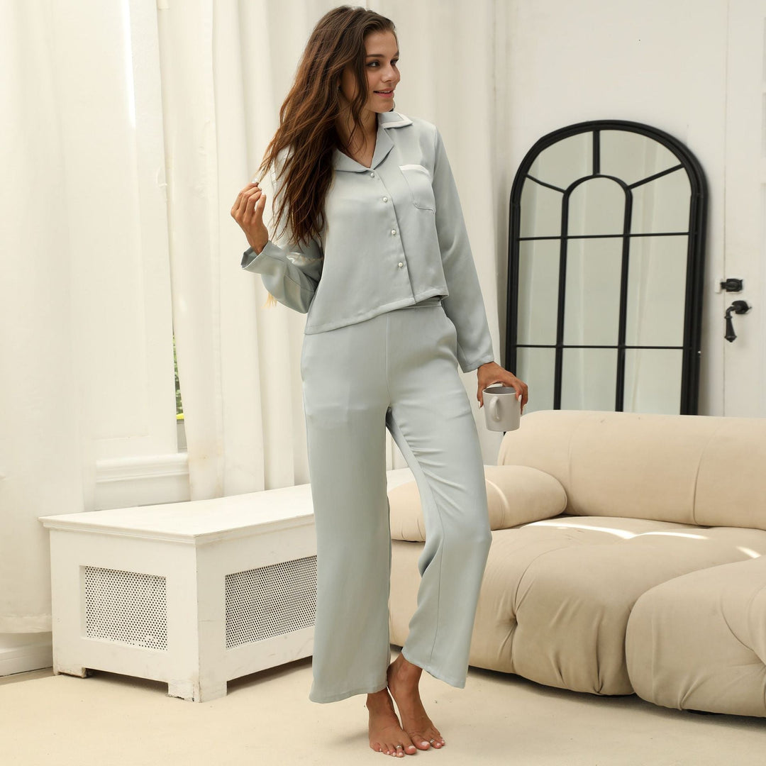 Stilla | Satin-Pyjamas Lange Bukser Kinterpysjamas