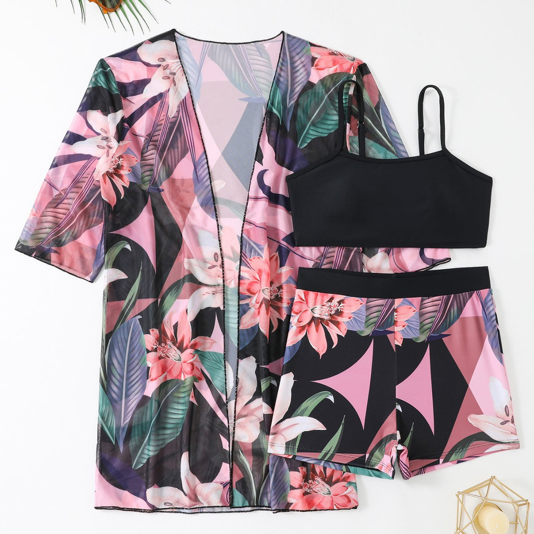 Dame Strand Cover-Up og Shorts Sæt Stilla