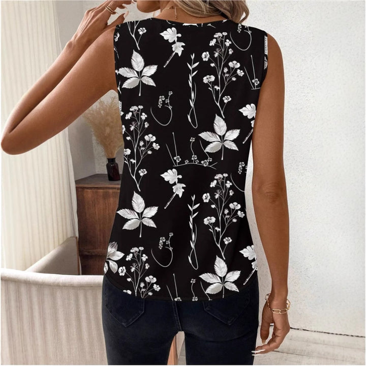 Damebluse med blomsterdesign Stilla