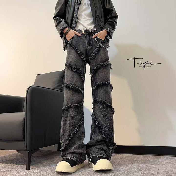 Herrer Distressed Bred Ben Cargo Jeans Stilla