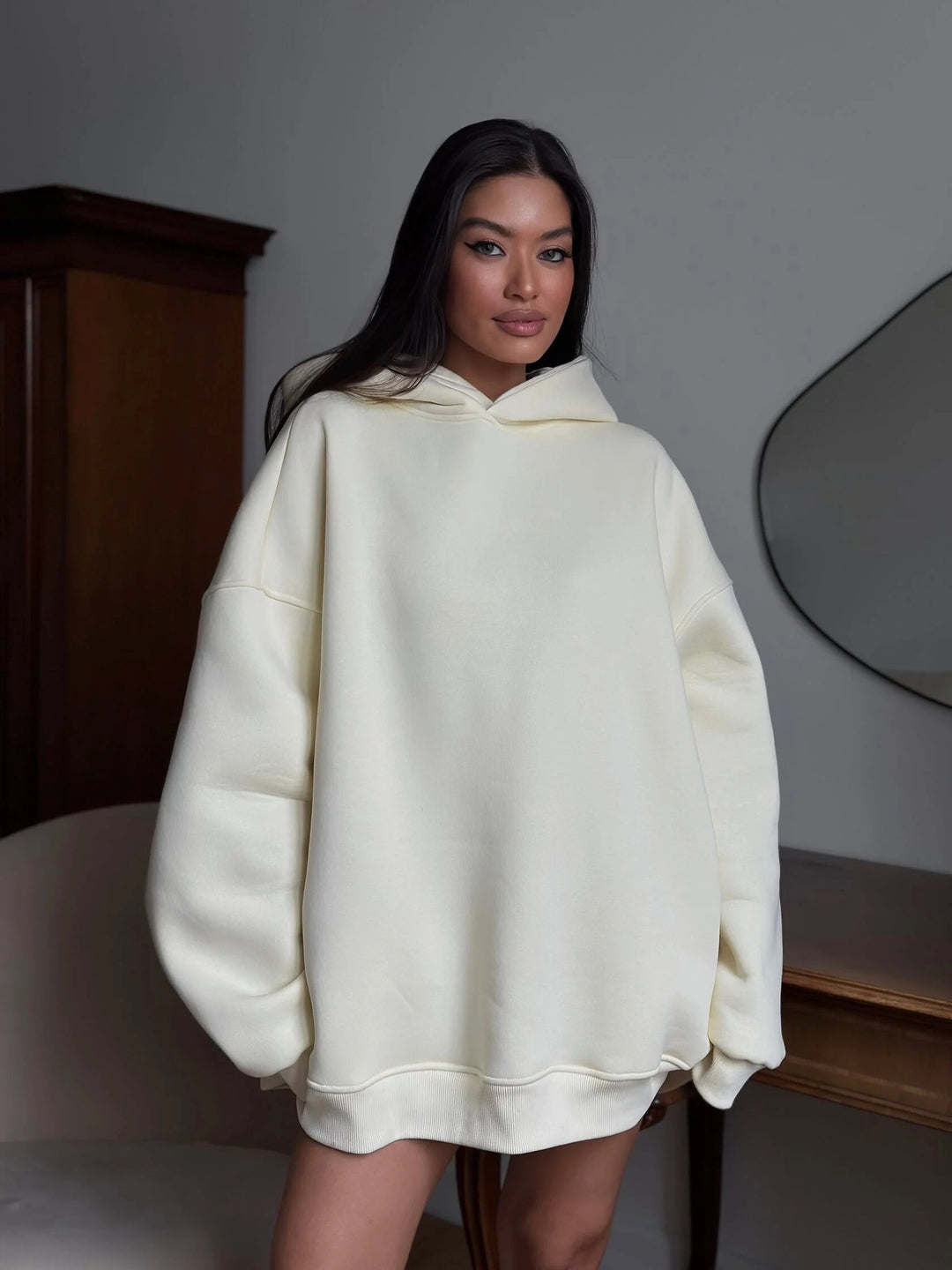 Dame Oversized Hættepullover Stilla