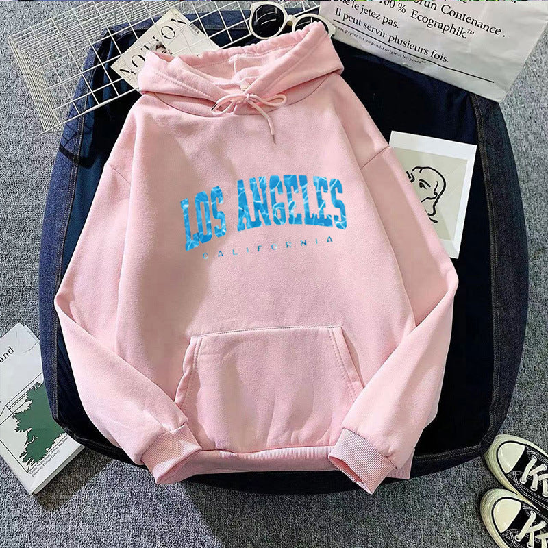 Kvinders hoodie med iøjnefaldende Los Angeles bogstaver Skovae