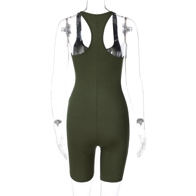 Dame Bodycon sportsdragt med elegant ribbet stof Stiila
