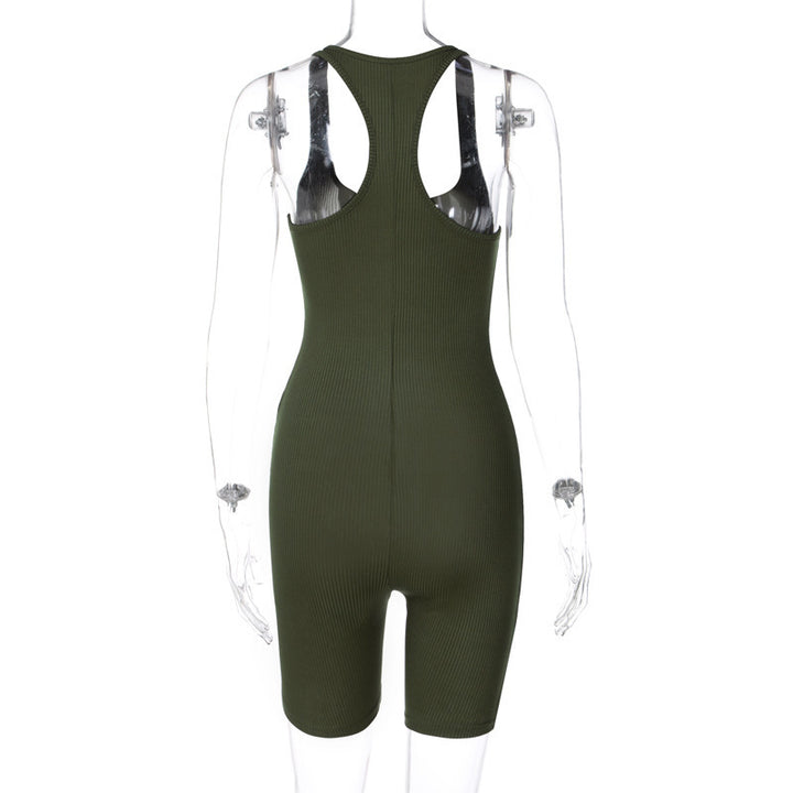 Dame Bodycon sportsdragt med elegant ribbet stof Stiila