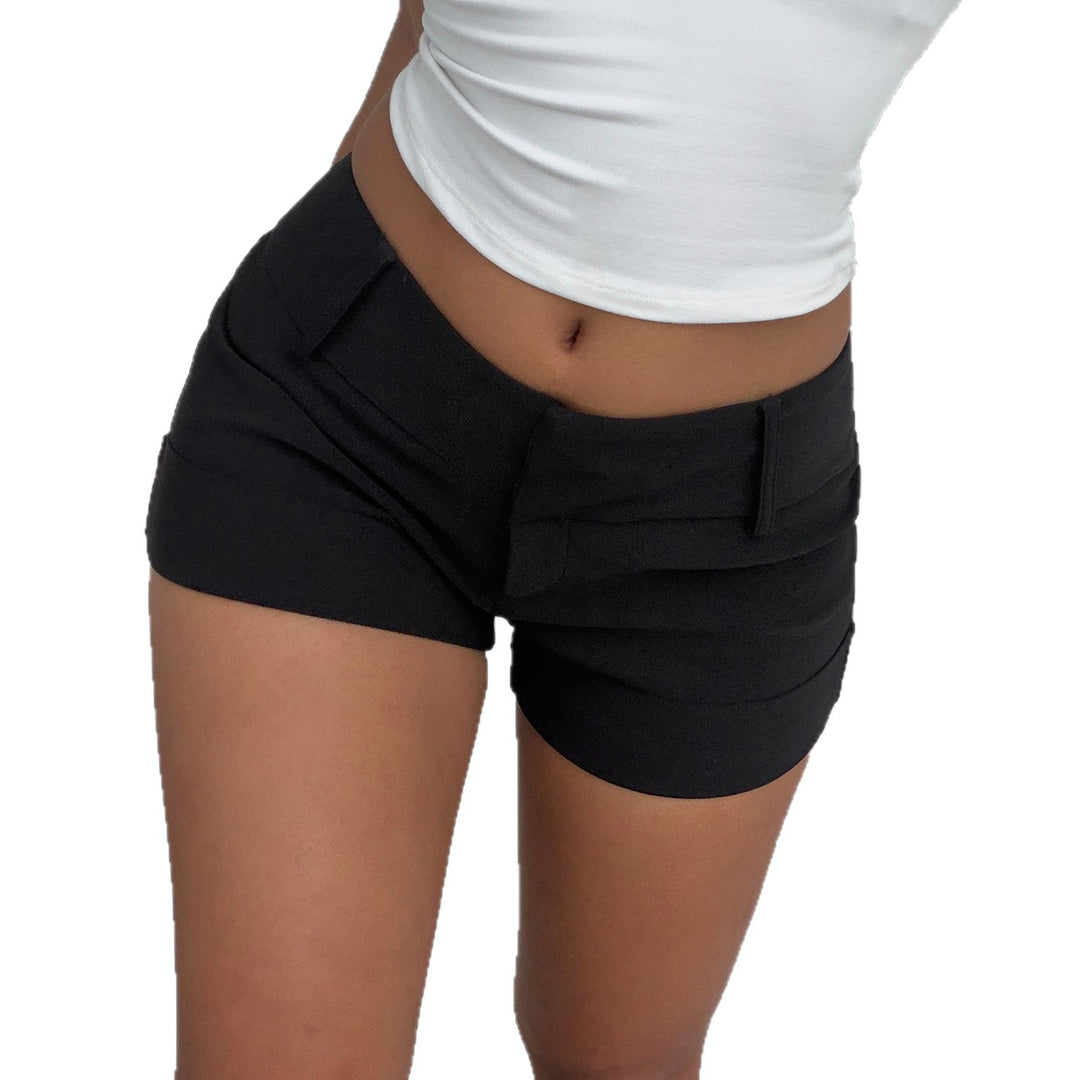 Dame stilfulde shorts med komfortabel høj talje og opsmøget kant Skovae