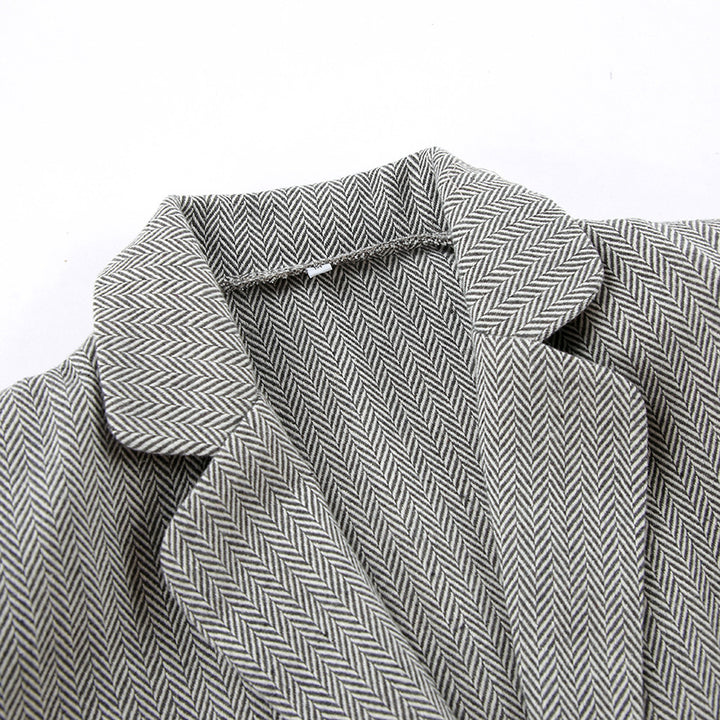 Dame Oversized Blazerjakke i uldblanding med elegant snit Stilla