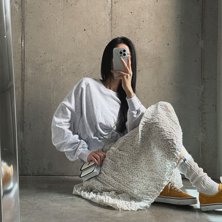 Kvinders afslappede cropped sweater Stilla