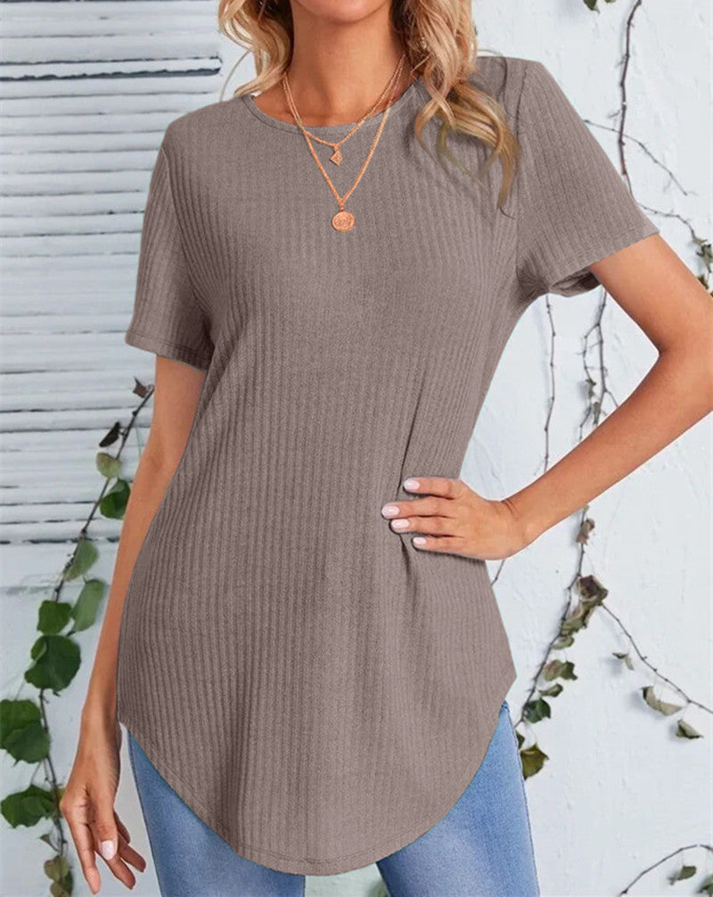 Dame Rib Langline T-Shirt Stilla