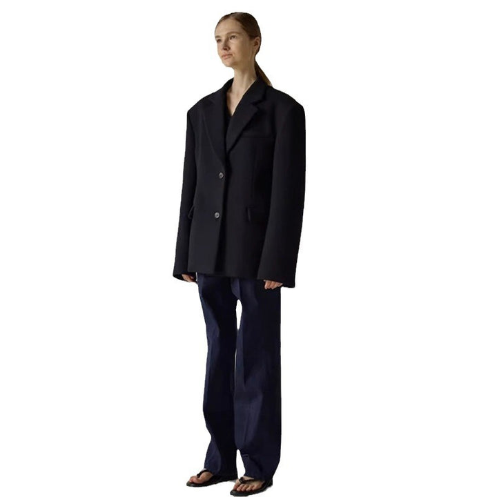 Damer elegant oversized blazer med sofistikeret indvendig jakke Stilla