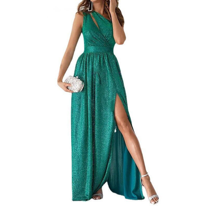 Dame Elegant Højslids Halter Maxi Kjole Stilla