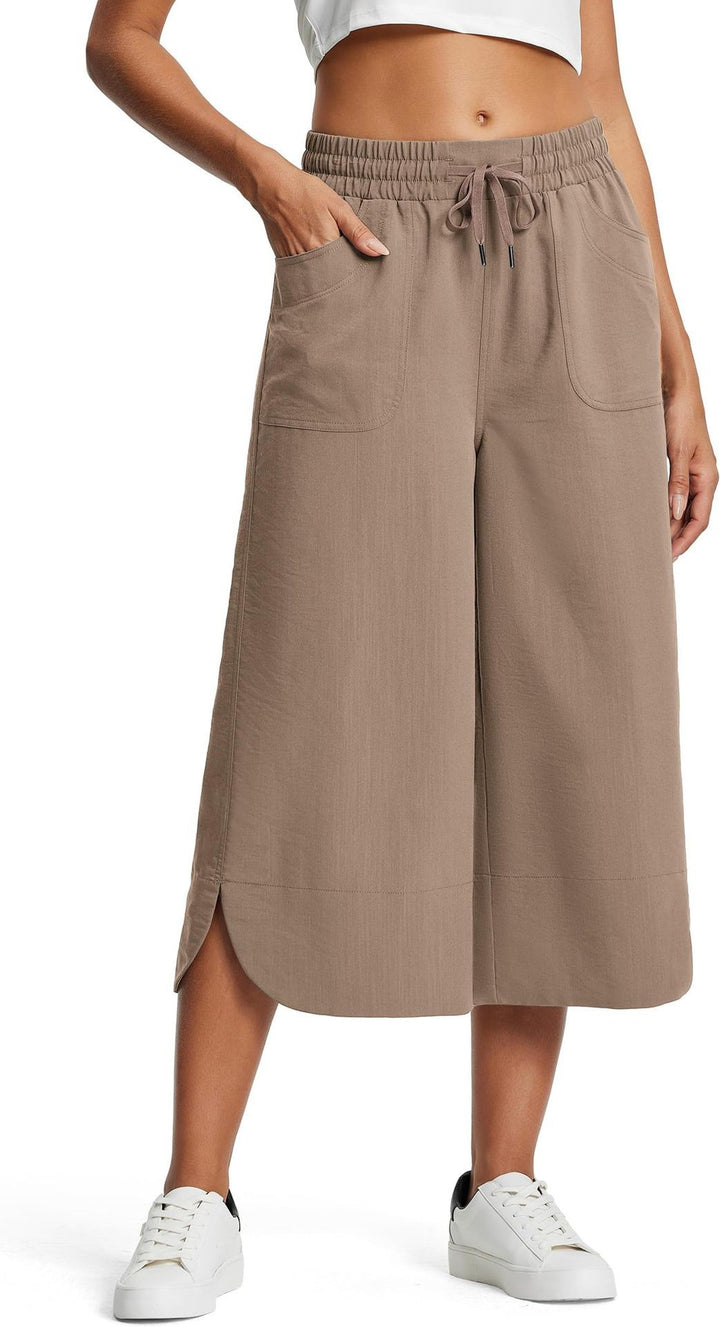 Damer casual culotte med elastisk talje og praktiske sidelommer Stiila