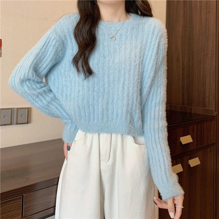 Kvinders hyggelige strikket sweater med blødt materiale Stilla