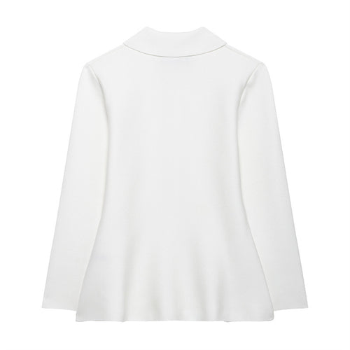 Femme Button-Up Faldet skjorte med Statement-krave Stilla