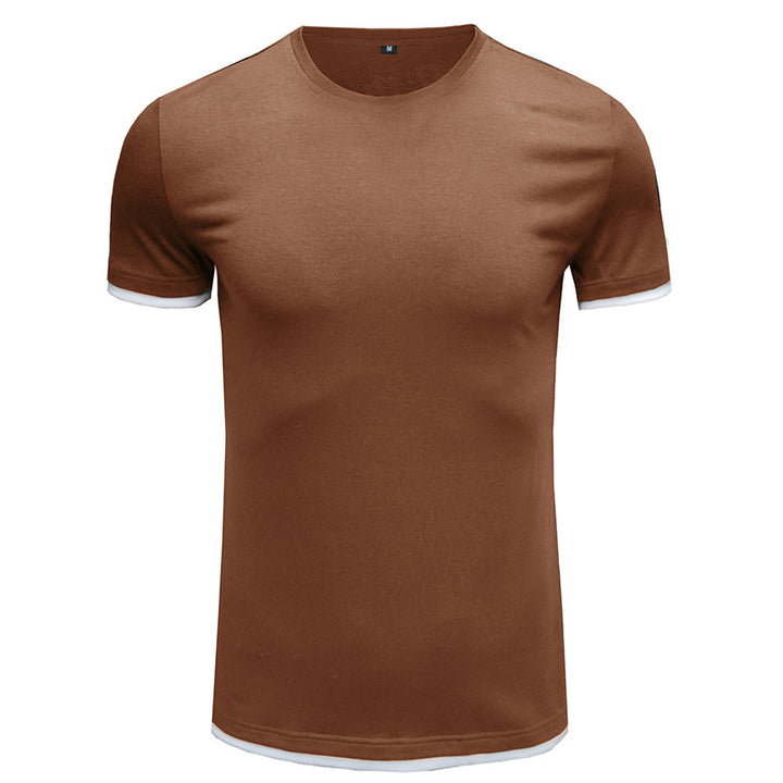 Herrer Basic T-Shirt med kontrasterende ærmer Stilla