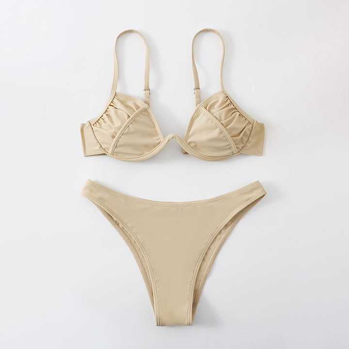 Dame Triangel-Bikini med blød rynkning og elegant snit Stilla