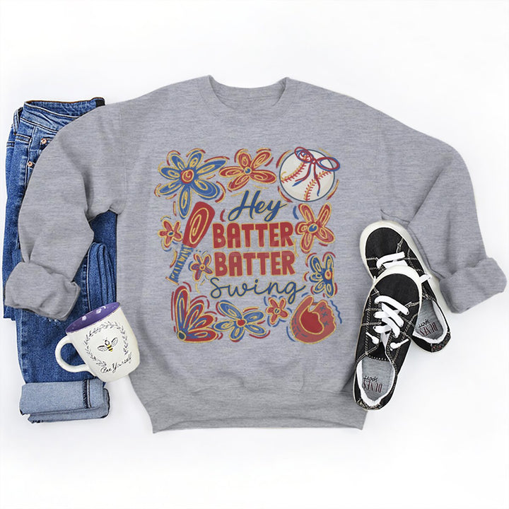 Dame sweatshirts med kreativ baseballmotiv og afslappet snit Stilla