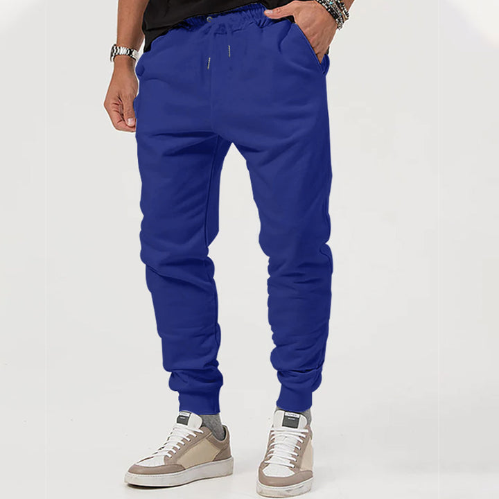Herre nan Jersey-sweatpants i konisk snit med skjult snor og formstabile fodbånd Skovae