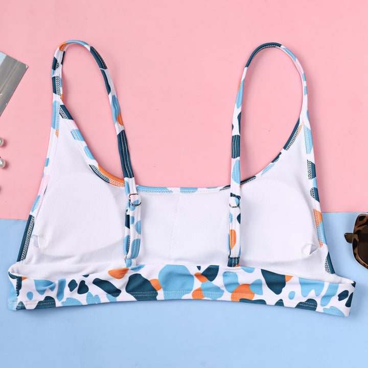 Dame Sportbralette med farverigt design og bred strop Stilla