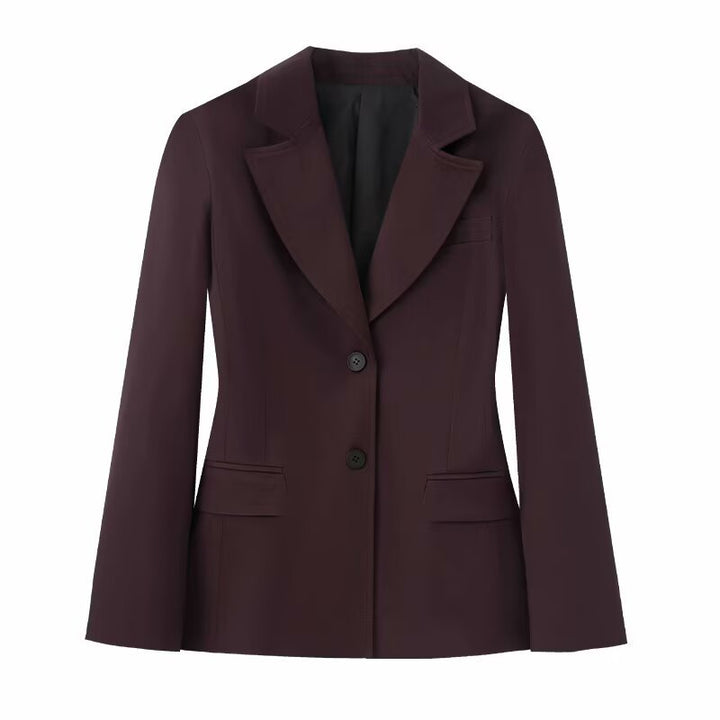Femme Skræddersyet Blazer med Satinomslag Stilla