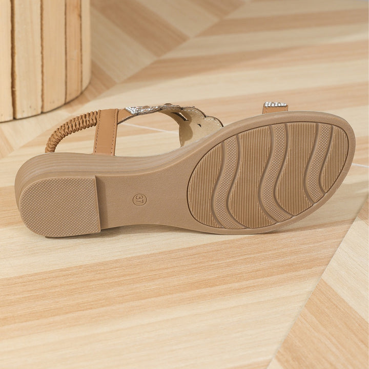 Dame elegante sandaler med kunstneriske glimmerdekorationer Stilla