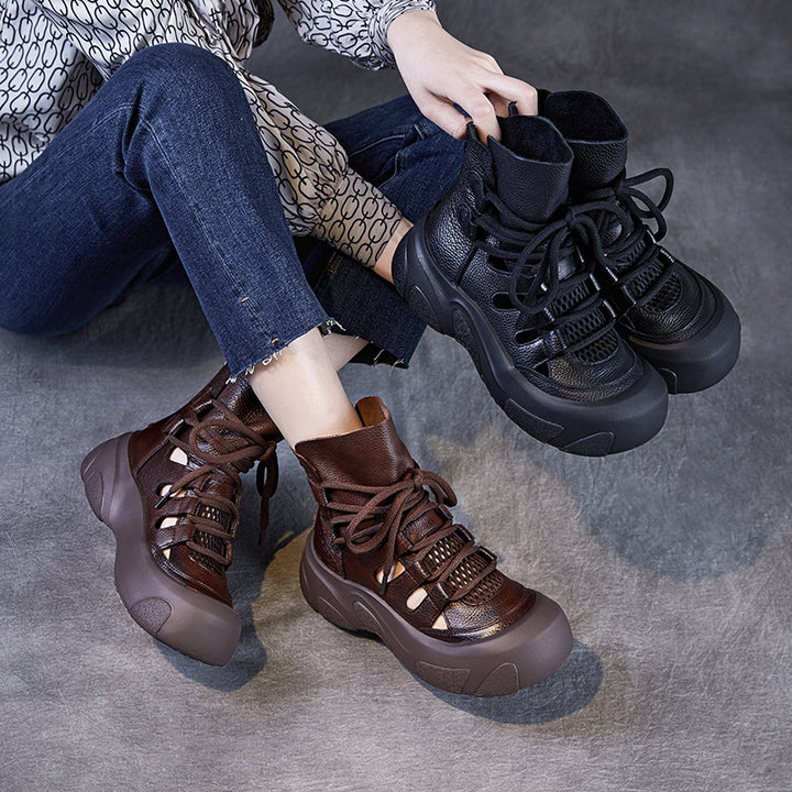 Femme High-Top Fashion Sneakers med Mesh-indlæg Stilla