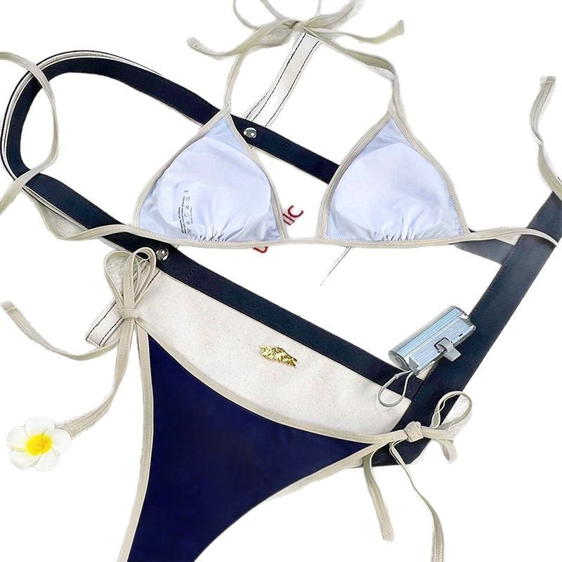 Dame Triangel-Bikini med legende sløjfedetaljer Skovae