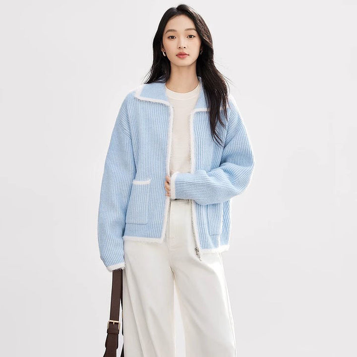 Femme Cozy Zip-Up Strikjakke Stilla