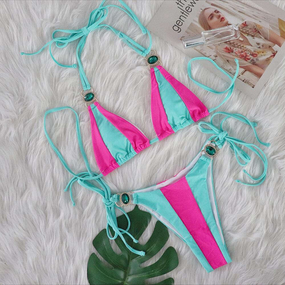 Dame Stilfuld Cut-Out Trekant Bikini Sæt Stilla