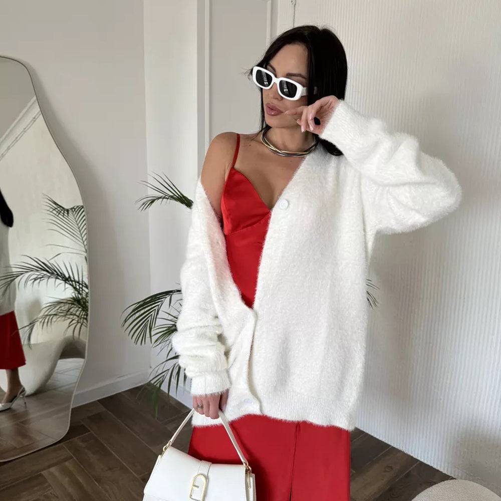 Femme Luksuriøs Blød Strik Lagdelt Cardigan Stilla
